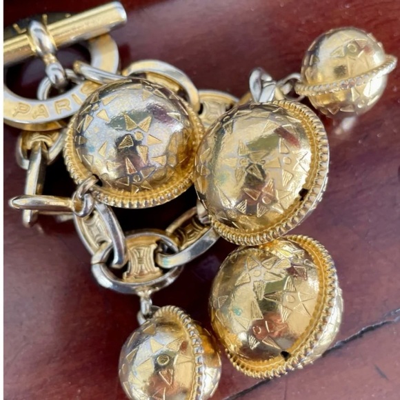 Gold and Silver Authentic Celine Charm Bracelet - Picture 2 of 5
